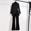 Graceful Suit Jacket Fat Girl Casual Pants Two-piece Set