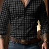 Breathable Volkswagen Casual Versatile Lattice Men's Long Sleeve Shirt