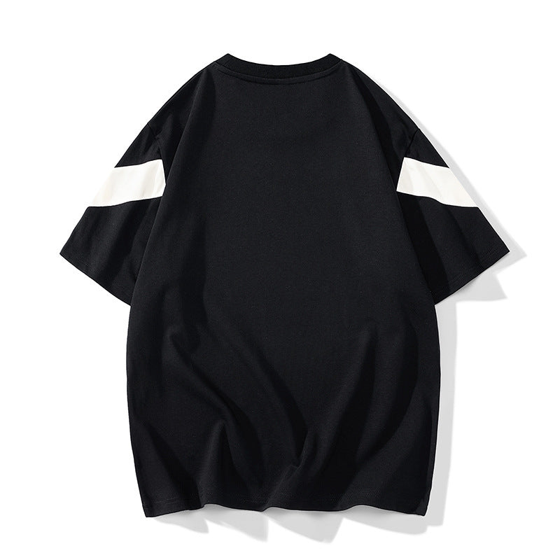 New Summer Men's Loose Cotton Crew Neck T-shirt