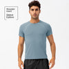 Men's Loose Running Quick Drying Clothes Round Neck T-shirt Sweat-absorbent Breathable Fitness Sports Casual Short Sleeve Clothes