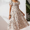 Summer Print Halter Ruffle Dress For Women