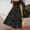 Summer Print Halter Ruffle Dress For Women