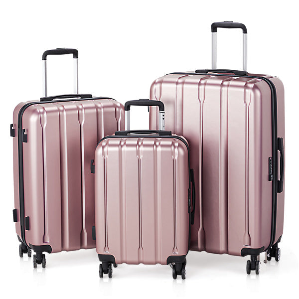 Three In One Set Of Vertical Striped Suitcase