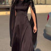 Round Neck Belted Maxi Dress