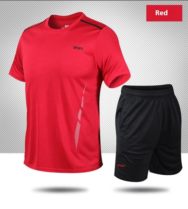 Sports Suit Loose Fitness Short Sleeve Men