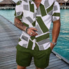 Men's Loose Casual Geometric Short Shirt