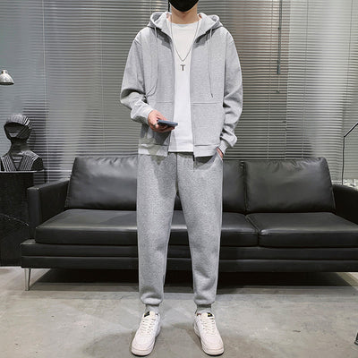 Men's Sweater Suit Ankle-tied Sweatpants Long Sleeve Sports Suit