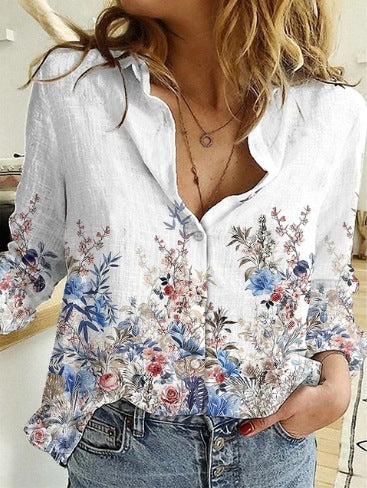 Women's Printed Casual Long Sleeve Shirt