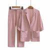 Women's Cotton Linen Coat Pants Fall Loose Fashion Suit