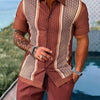 Men's Loose Casual Geometric Short Shirt