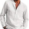 Men's Long Sleeve Casual Beach Linen Shirt