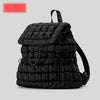 Large Capacity Puff Backpack Women's Pleated Clouds Travel Drawstring