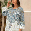 Yahua Floral Print Women's Abaya - Long Sleeved, Regular Style Dress