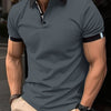 Men's Casual Button Solid Color Short Sleeves