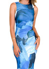 Women's Printed Slim Fit Waist-controlled Slimming Dress