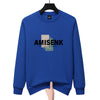 Fleece-lined Loose-fitting Casual Round-neck Long-sleeved T-shirt