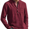 Men's Long Sleeve Casual Beach Linen Shirt