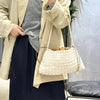 Authentic Leather Weave Dumpling Bag Women's Hand Shoulder Underarm Bag