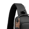 Password Sling Backpack Anti Theft Multifunctional Cycling Chest Bag for Motorcycle Men Black and Gold