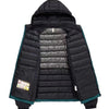 Men's Fleece-lined Thick Hooded Rib Cotton-padded Jacket