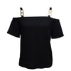 Women's Solid Color Off Shoulder Slimming Versatile T-shirt Short Sleeved