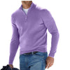 Men's Fashion Casual Long Sleeve V-neck Cashmere Zipper Top