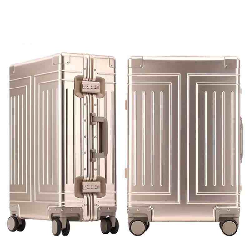 High End All Aluminum Magnesium Alloy Pull Rod Universal Wheel Luggage Compartment