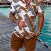 Men's Loose Casual Geometric Short Shirt