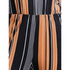 Women's Sleeveless Striped Printing Series Waist Jumpsuit