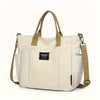 Multi Pocket Tote Bag For Women, Retro Canvas Shoulder Bag, Versatile Crossbody Bag For Daily Use