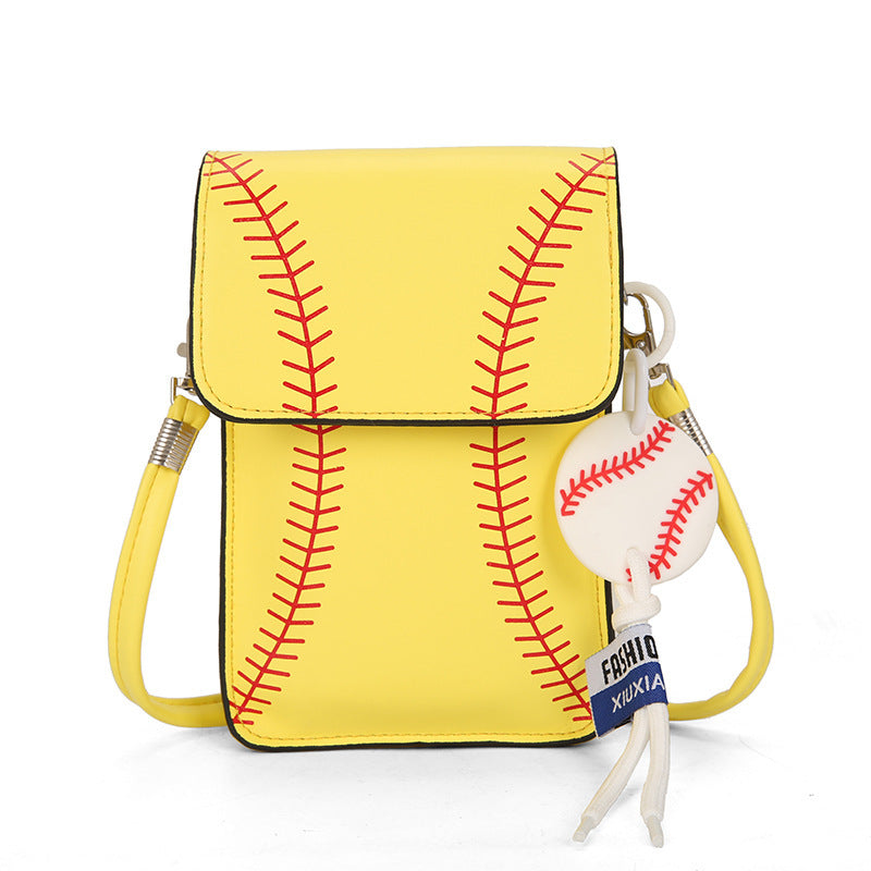 Women's Baseball Shoulder Bag Crossbody Transparent Small Square Bag