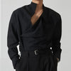 Irregular Lapel Shirt French Men's Clothing