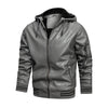 Men's Jacket Spot Hooded Multi-pocket Leather Jacket Men