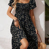 Summer Print Halter Ruffle Dress For Women